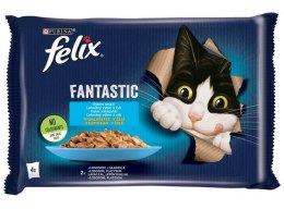 Felix Fantastic Rybne Smaki łosoś/gładzica w galaretce saszetki 4x85g