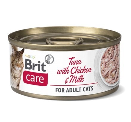 Brit Care Cat Tuna & Chicken and Milk puszka 70g