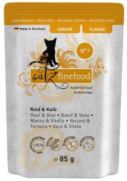 Catz Finefood Classic Senior N.07 Wołowina i cielęcina saszetka 85g