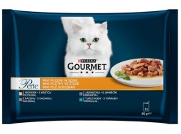 Gourmet Perle Indyk/Kaczka/Tuńczyk/Jagnięcina w sosie saszetki 4x85g