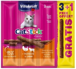 Vitakraft Cat Stick Classic indyk + jagnięcina 4szt (3+1 gratis)