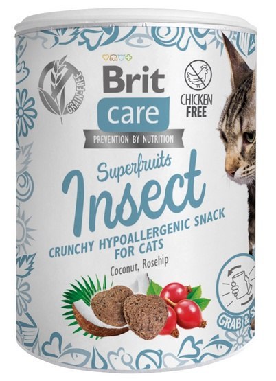 Brit Care Cat Snack Superfruits Insect 100g