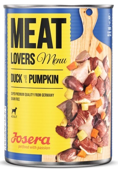 Josera Meat Lovers Menu Kaczka z dynią puszka 400g