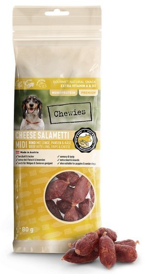 Chewies Cheese Salametti Midi wołowina z płucami, żwaczami & serem 80g