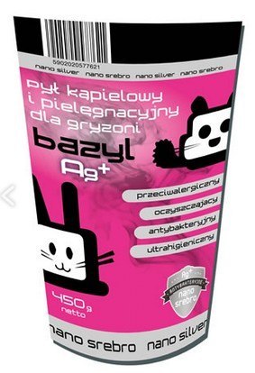 Bazyl Ag+ Pył kąpielowy i pielęgnacyjny dla gryzoni 450g