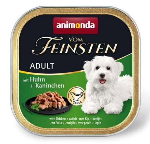 Animonda vom Feinsten Dog Adult Kurczak i Królik w sosie tacka 150g