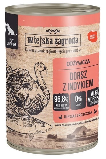 Wiejska Zagroda Dorsz z indykiem puszka 400g