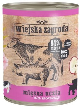 Wiejska Zagroda Mięsna uczta Puppy puszka 800g