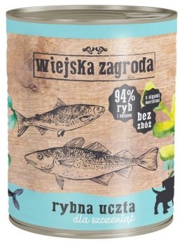 Wiejska Zagroda Rybna uczta Puppy puszka 800g