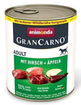 Animonda GranCarno Original Adult Rind Hirsch Apfel Wołowina, Jeleń + Jabłko puszka 400g