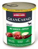 Animonda GranCarno Original Adult Rind Hirsch Apfel Wołowina, Jeleń + Jabłko puszka 800g