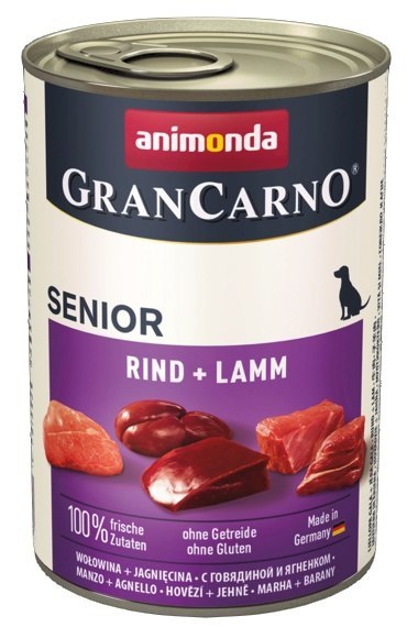 Animonda GranCarno Original Senior Rind Lamm Wołowina + Jagnięcina puszka 400g