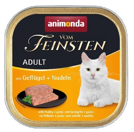 Animonda vom Feinsten Cat Adult z Drobiem i Makaronem tacka 100g