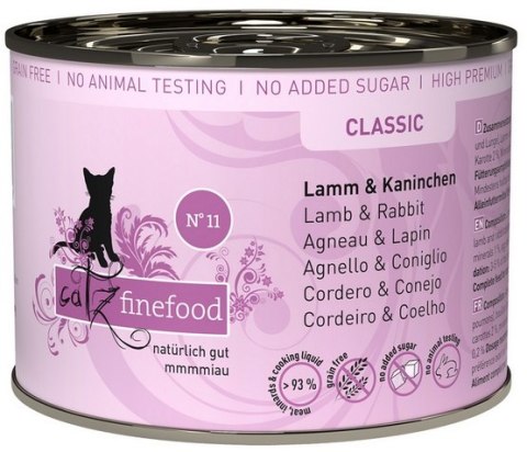 Catz Finefood Classic N.11 Jagnięcina i Królik puszka 200g