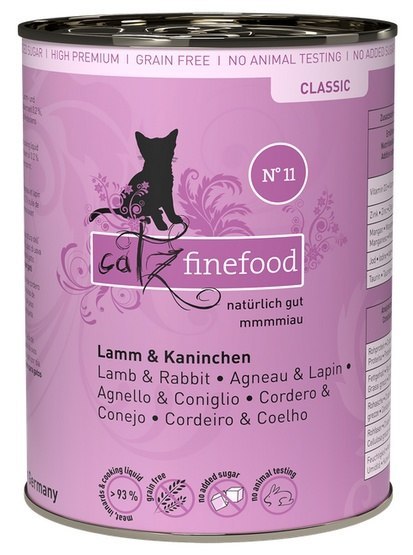 Catz Finefood Classic N.11 Jagnięcina i Królik puszka 400g