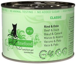 Catz Finefood Classic N.23 Wołowina i Kaczka puszka 200g