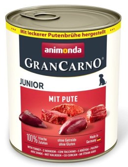 Animonda GranCarno Original Junior Rind Putenherzen Wołowina + Serca Indyka 800g