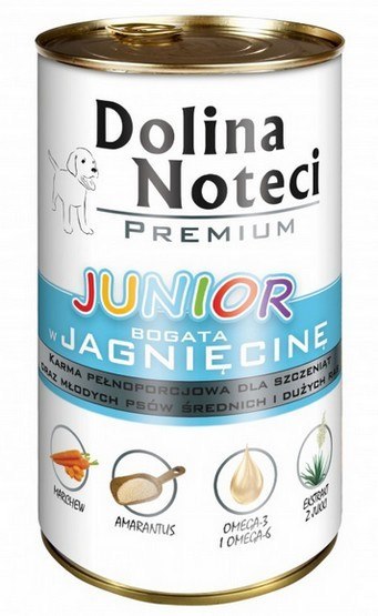 Dolina Noteci Premium Pies Junior Jagnięcina puszka 400g