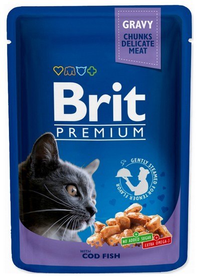 Brit Premium Cat Adult COD Fish Dorsz saszetka 100g