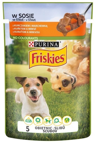 Friskies Dog Adult Kurczak i marchewka w sosie saszetka 100g