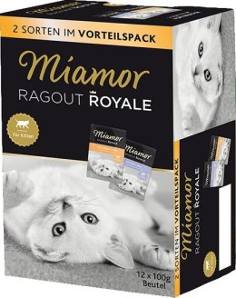 Miamor Ragout Royale Mix Galaretka Kitten - drób, wołowina saszetki 12x100g