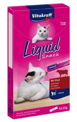 Vitakraft Cat Liquid-Snack z Wołowiną 6x15g [23521]