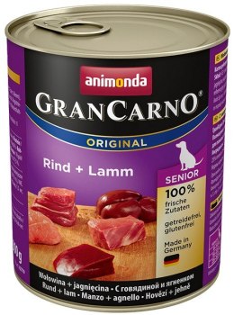 Animonda GranCarno Original Senior Rind Lamm Wołowina + Jagnięcina puszka 800g