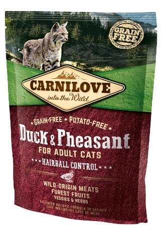 Carnilove Cat Duck & Pheasant Hairball Control - kaczka i bażant 400g