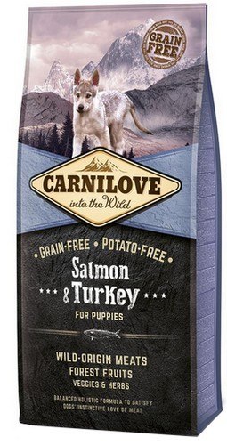 Carnilove Dog Salmon & Turkey Puppy - łosoś i indyk 12kg