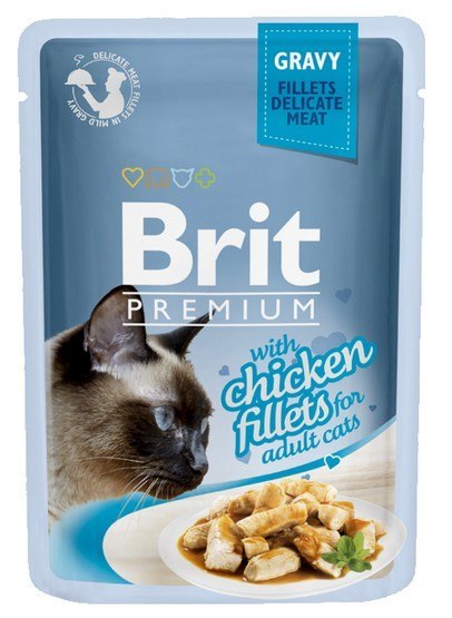 Brit Premium Cat Fillets with Chicken sos saszetka 85g