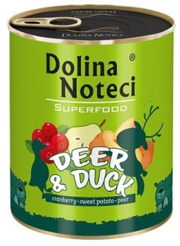 Dolina Noteci Superfood Pies Jeleń i kaczka puszka 800g